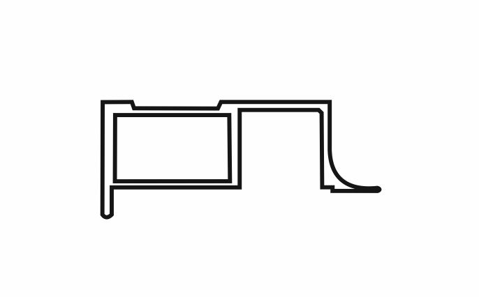 Профиль вертикальный FIT серебро матовое 5,6
