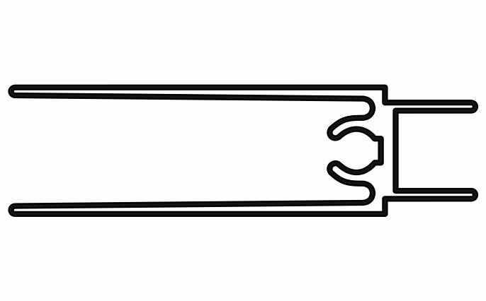 Профиль горизонт. нижний черный 5,6