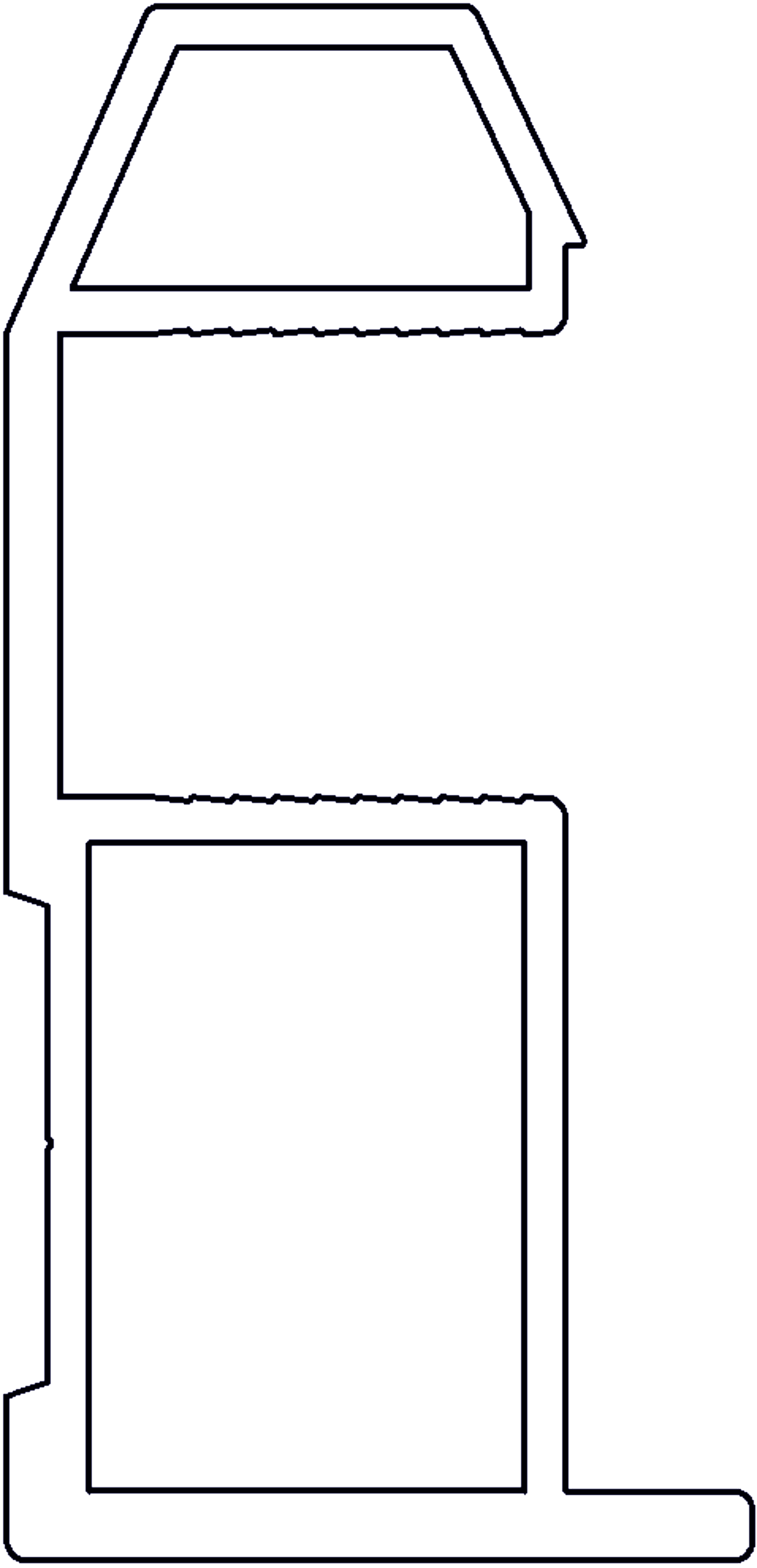 Профиль вертикальный SLIM диамант серый матовый 5,6